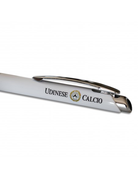 Penna a sfera in metallo con punta a scatto Udinese Calcio.