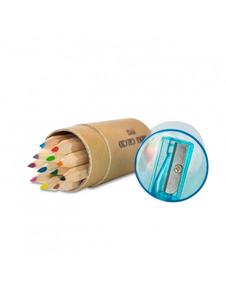 Tubo con 12 matite colorate e temperamatite Parma Calcio
